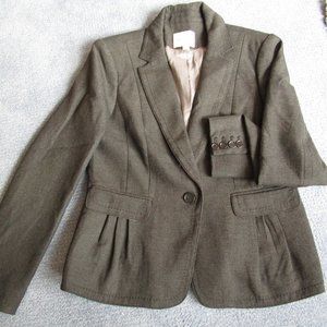 LOFT, sz 6, charcoal colored womens jacket/blazer.